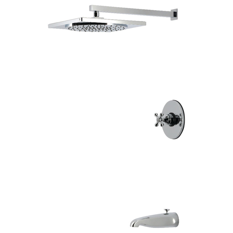Kingston Brass Restoration Single-Handle Pressure Balanced Tub and Shower Faucet, Polished Chrome