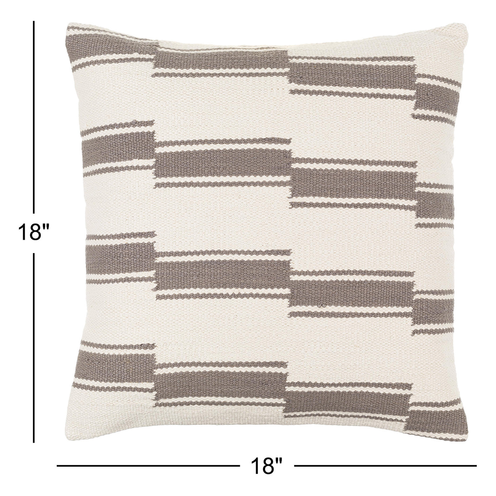 Brandsville Cotton Throw Pillow, Polyester/Polyfill, 18" x 18"