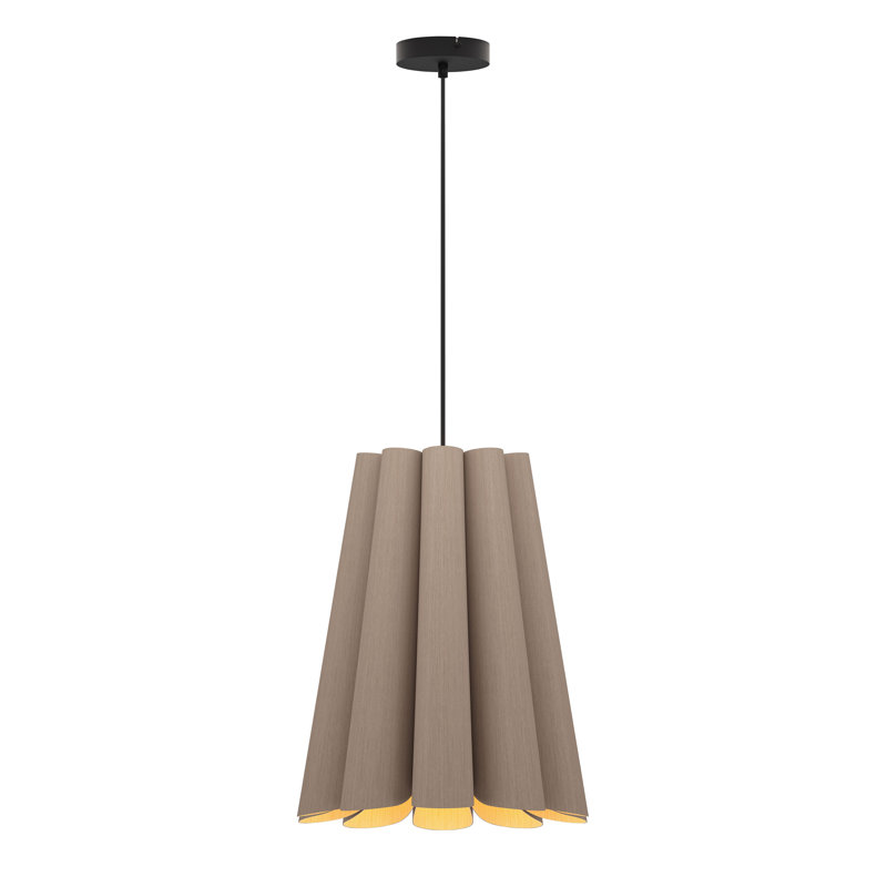 Luminaire suspendu 1 lumière Olivia, Chêne gris