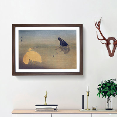 Cormorant & Two White Herons by Kitagawa Utamaro - Picture Frame Painting Print