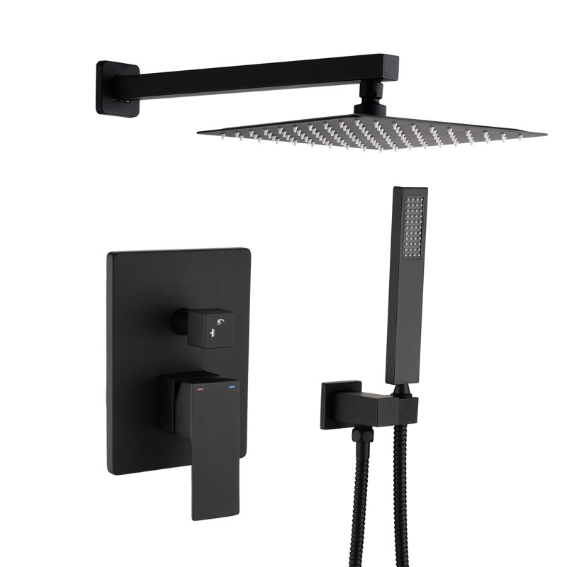 12" Matte Black Rain Shower Head For Wall Mount - Self-Cleaning Nozzle Fascinating Shower, Compatible With Any Standard Arm, Adheres To American Pipe Connection Rules Mounted And Bath Experience,