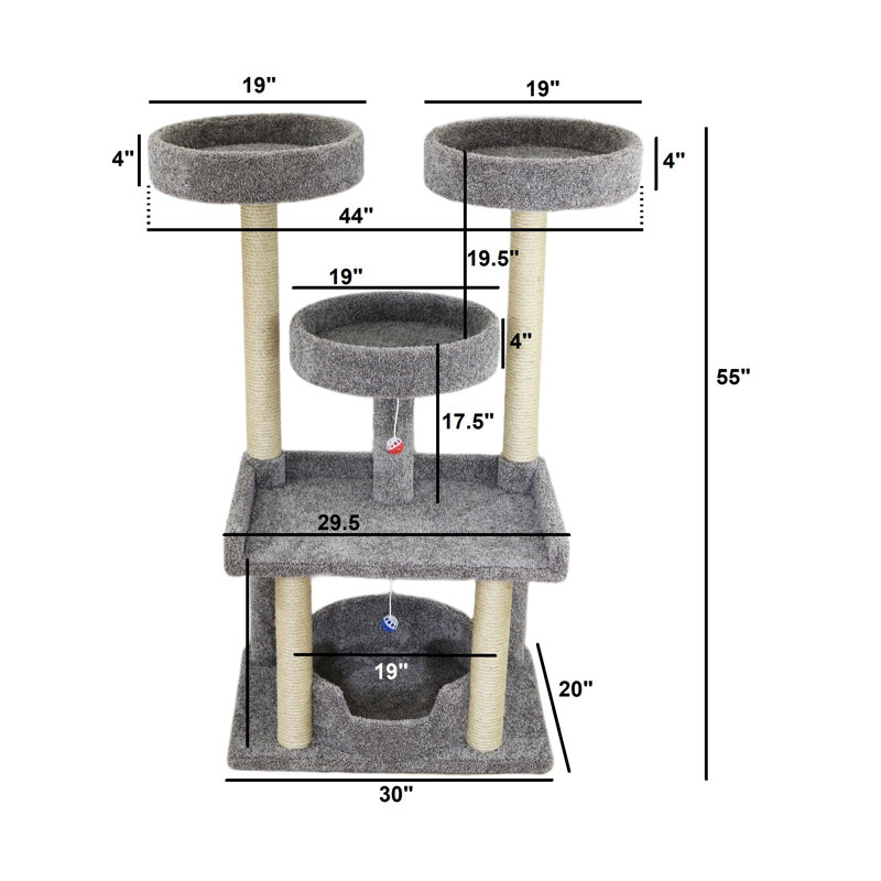 Prestige Cat Trees Multi-Level Cat Tree with Large Perches for Multiple Cats