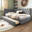 Upholstered Daybed with Trundle-2132481477