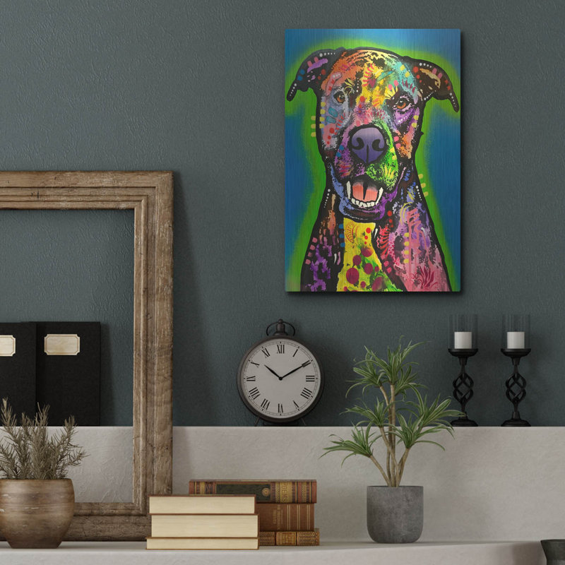 «Pitbull Green Glow» par Dean Russo, H 16 po x l 12 po