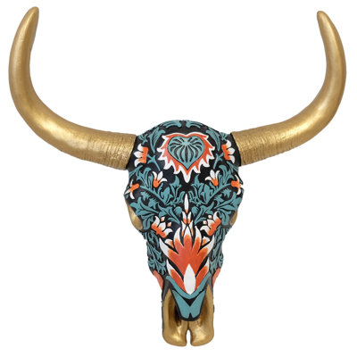 Décoration murale boho sculpté peint damas floral