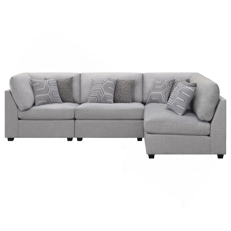 Lafayette Grey 4-piece Upholstered Sectional Sofa
