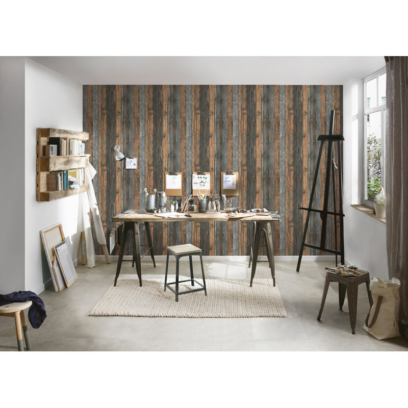 Woods and Wicker Collection Wood Knots Effect Wallpaper Roll