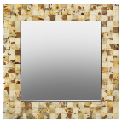 Parlex Framed Wall Mounted Accent Mirror in Brown