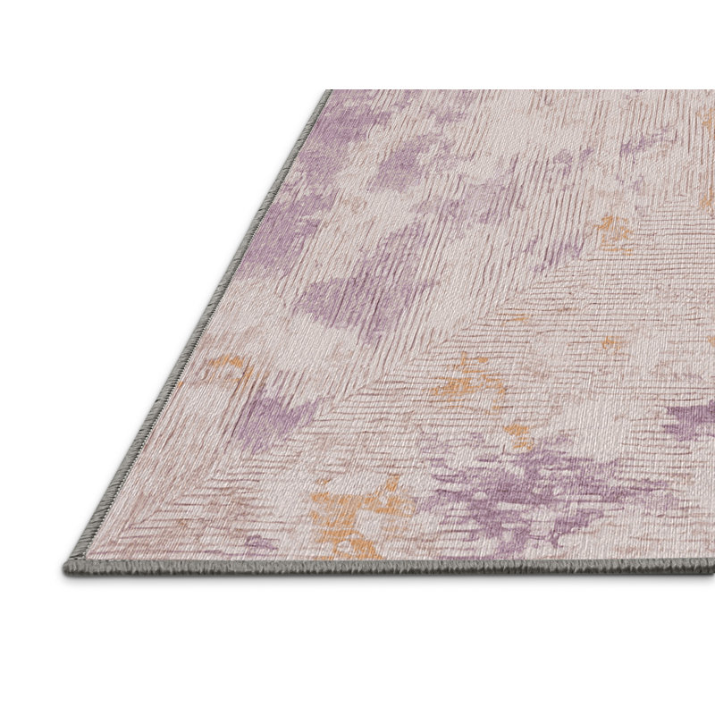 Machine Washable Gray Area Rug, Runner 2' x 5'