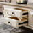 White Solid + Manufactured Wood Rectangular Coffee Table-1072809647