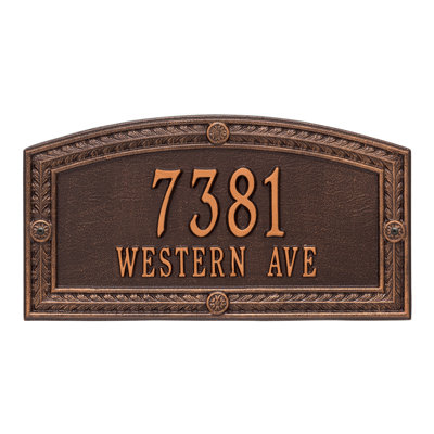 Hamilton Personalized Standard 2-Line Wall Address Plaque