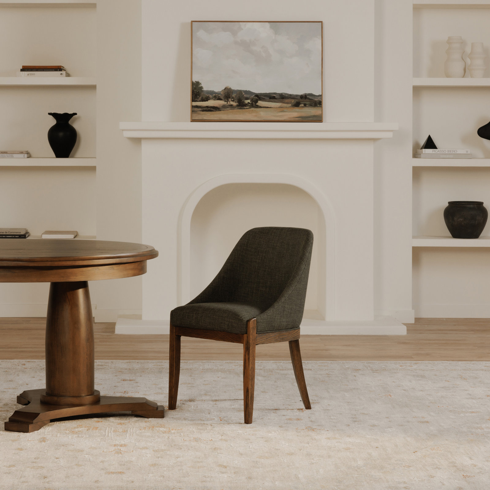Daya DINING CHAIR PERFORMANCE FABRIC, Charcoal Performance Chenille