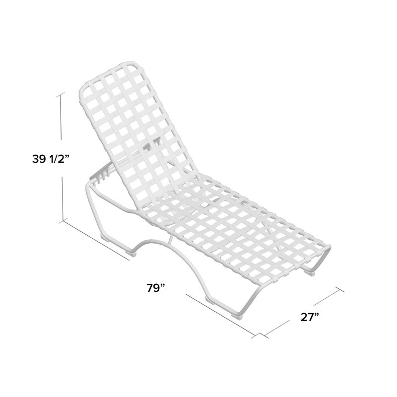 Kahana Outdoor Metal Chaise Lounge, Sonora Vinyl, Mocha