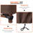 Outdoor High Back Chair Covers Waterproof, Heavy Duty Stackable Dining Swivel Chair Covers, All Weather Resistant Patio Furniture Cover,  2 Pack, Beige & Brown