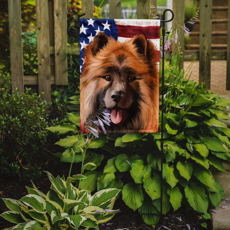Double Sided 15'' H x 11'' W Polyester Independence Day Garden Flag, Eurasier