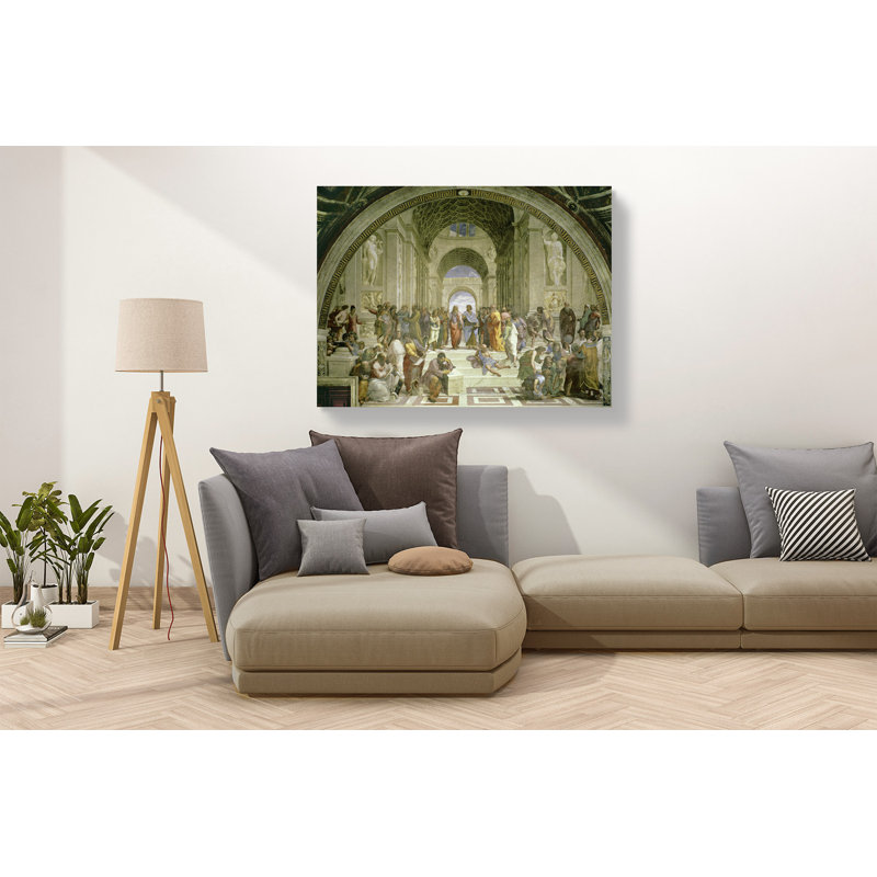 The School Of Athens by Raffaello - Wrapped Canvas Print, 50cm H x 70cm W x 4cm D