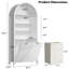 70 po de hauteur, armoire à linge à double basculement arqué 70 po, armoire à poubelle cannelée 30 gallons à 4 niveaux avec tablettes réglables, armoires de buanderie cachées avec 2 paniers pour la salle de bain, cuisine, blanc
