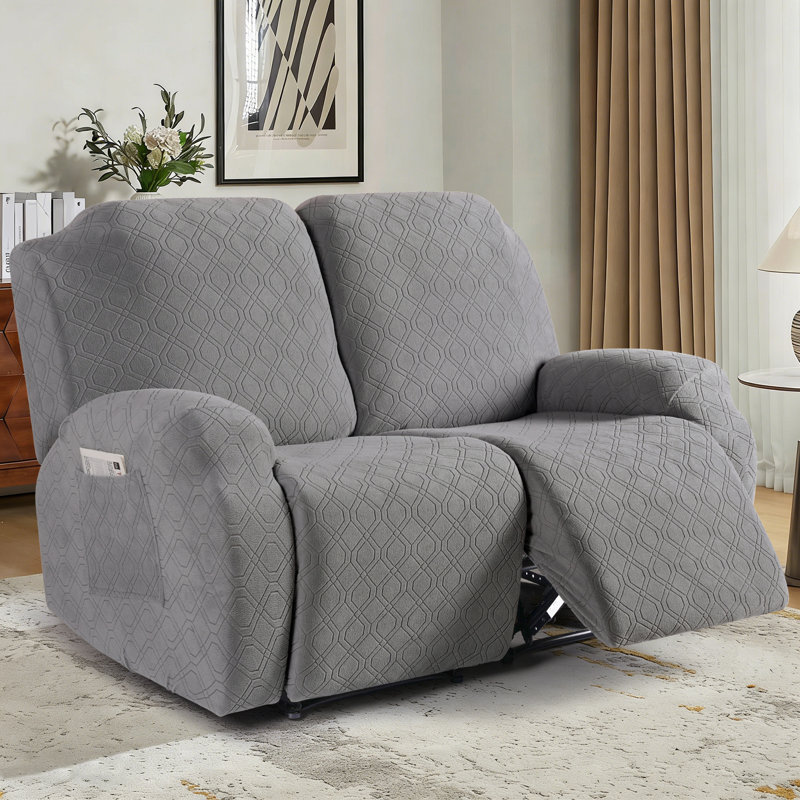 Housses de canapé inclinables à 1, 2 et 3 sièges pour canapé inclinable, Gris clair