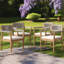 Ensemble de chaises de salle à manger en bois d'acacia de qualité supérieure - Ensemble de 4 cordes résistantes aux intempéries-1018356780