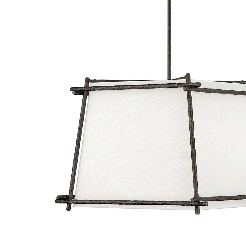 Lustre géométrique à 4 lumières Tress, Minerai de fer