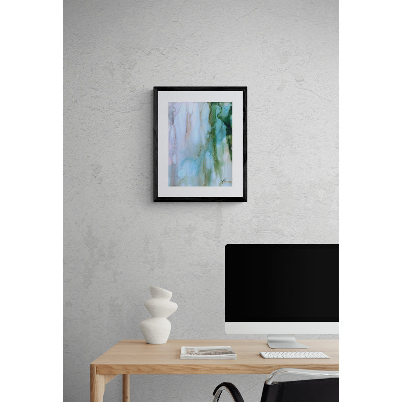 Seaspray Print by Trish Sierer, 33" H x 25" W, Black Framed Canvas