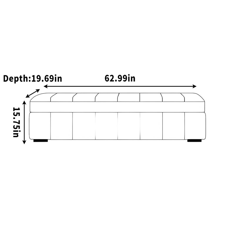 Vanatta, Brun, 17.75" H x 62.99" W x 16.96" D