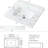 31"X22" Bathroom Countertop - Sintered Stone White With Ceramic Undermount Sink And Stylish Vanity Backsplash Top Rectangular Feature