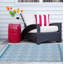 Bleu/tapis de zone blanche Bratton