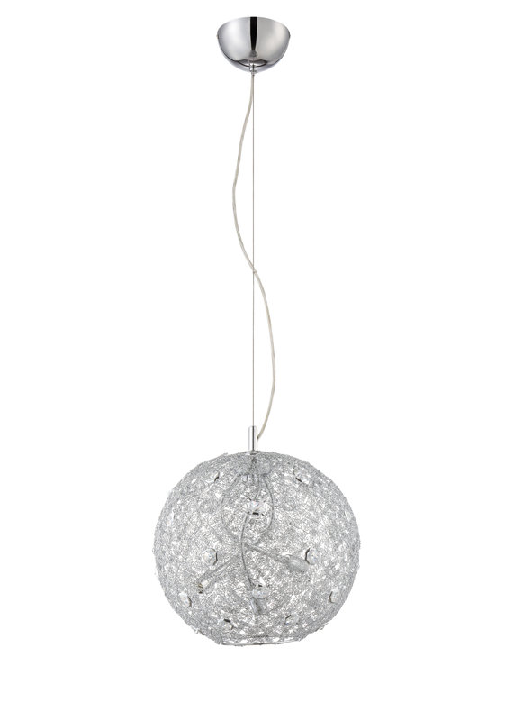 Luminaire suspendu sphère unique 3 lumières McManus