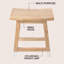 Tabouret d'appoint en bois massif de 18 po fabriqué à la main Finesse-280229465