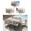 Table de salle à manger en aluminium pour 8 personnes, table de patio rectangulaire avec trou pour parasol 2,2 po, table de salle à manger pour 8 personnes pour terrasse, jardin, bord de piscine, chêne chaulé-794048673