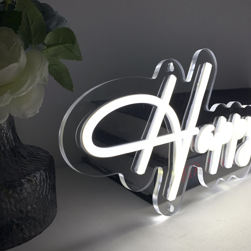 Eubert Happy Birthday 30" LED Neon Sign