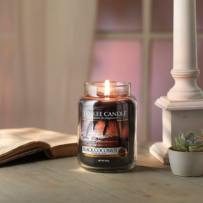 Black Coconut Large Scented Jar Candle By Yankee Candle