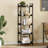 5 Tier Narrow Corner Bookshelf, Wooden Display and Storage-889004981