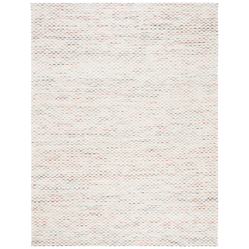 Laureldale Hand Woven Wool/Cotton Abstract Rug in Beige/Rust, Rectangle 9' x 12'