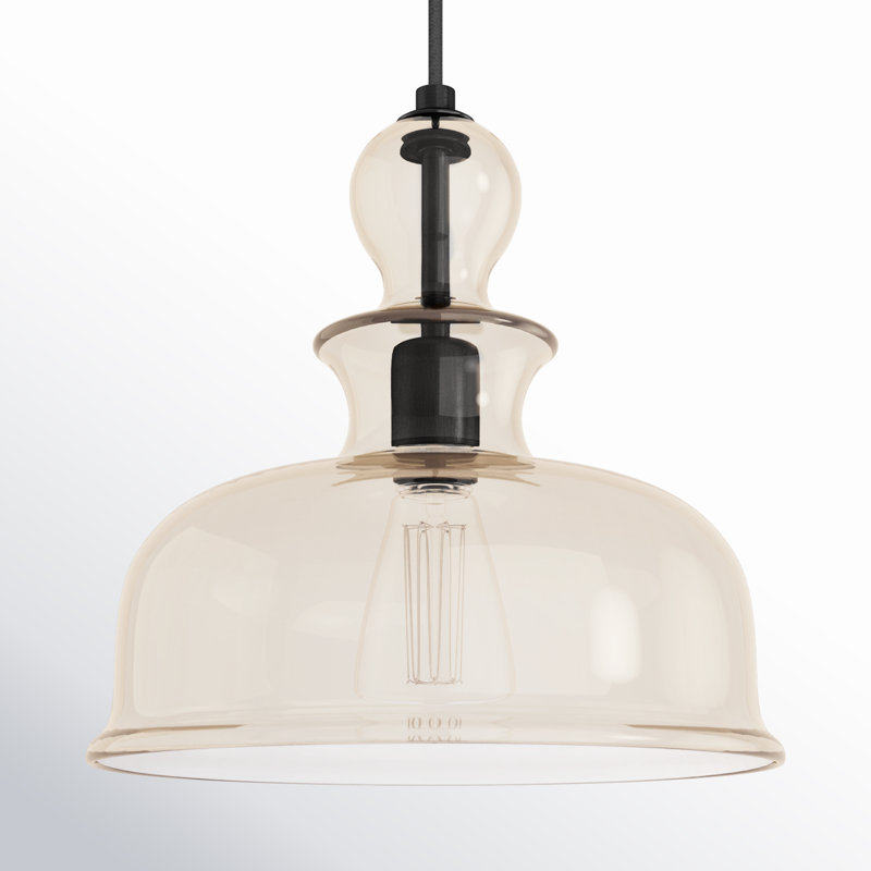 Tilden 1 - Light Single Pendant, Antique Bronze, Champagne