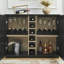 Armoire à vin de conception moderne avec 24 verres et 14 verres à café multifonctionnels pour la télévision, 90,32 lb