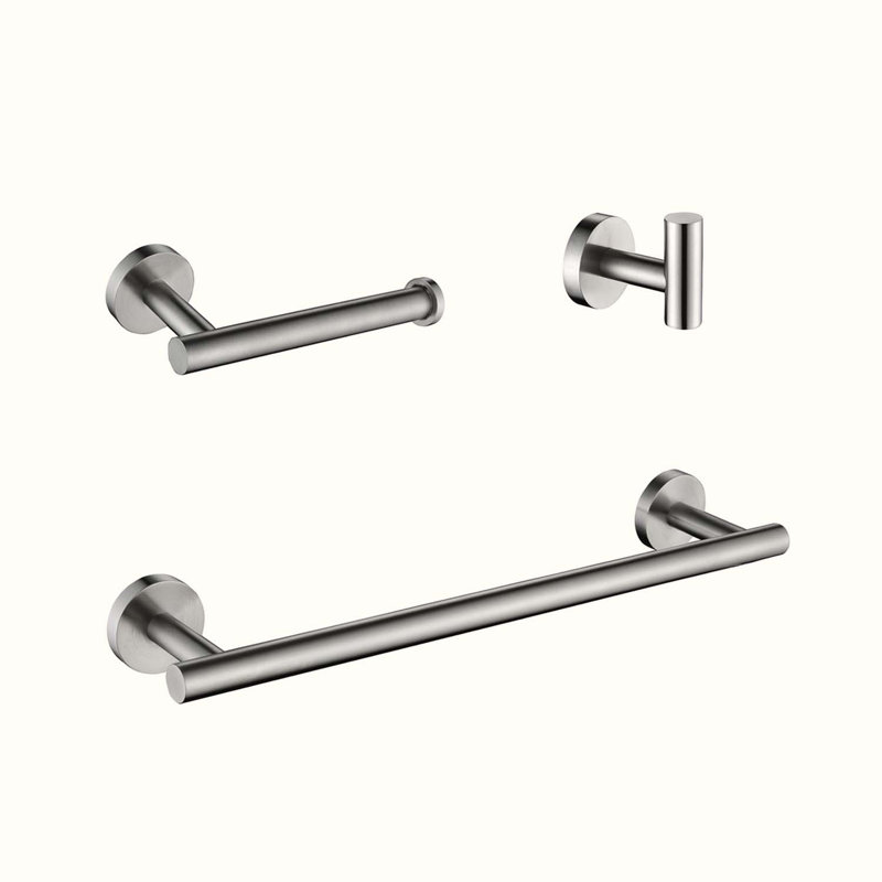 3 - Piece Bathroom Hardware Set, Brushed Nickel