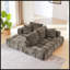 Canapé modulaire surdimensionné en L Chenille-1243703940