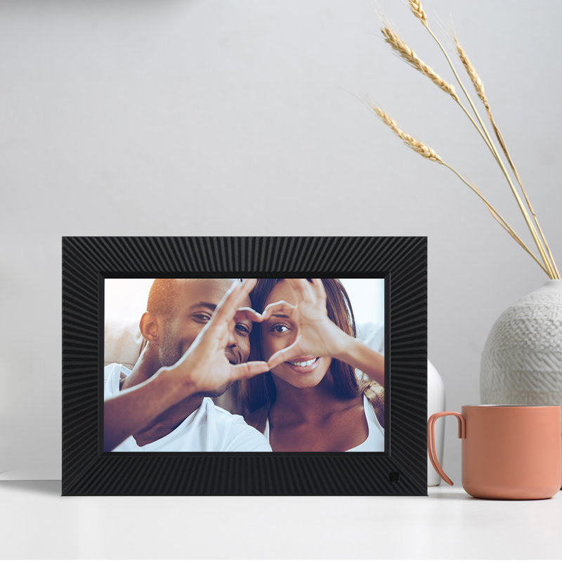 Cadre photo numérique HD 10,1 pouces avec rangement 32 Go NexFoto - Décorez parfaitement votre maison