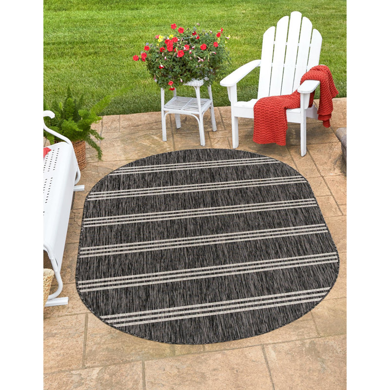 Jill Zarin Anguilla Indoor/Outdoor Rug, Oval 7'10" x 10'