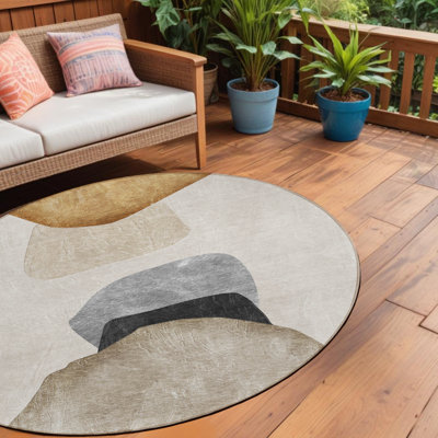 Tapis d'intérieur rond 8 po