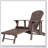Foldable Acacia Wood Adirondack Chair With Traditional Slats, Rustic Design, And Wide Armrests For Outdoor Comfort
