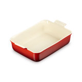 Le Creuset Stoneware Heritage Deep Rectangular Lasagna Dish, 6.75 Qt., Cerise