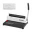 Manual Coil Spiral Binding Machine, 34-Hole Punch for 12 Sheets, Adjustable Binder for Letter/A4/A5 Documents, White and Black ABS Construction
