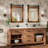 Brunilda Rustic Farmhouse Solid Wood Frame Accent Mirror Decorative Mirror-395211885-335926344