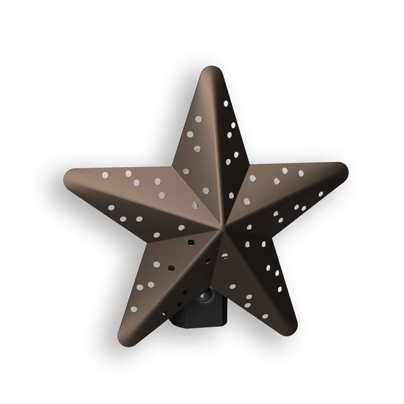 Lampe de nuit incandescente en étain star, Bronze