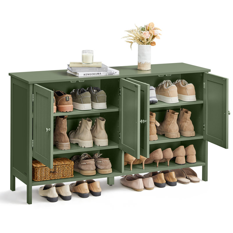 Armoire de rangement pour chaussures 18 paires, Vert