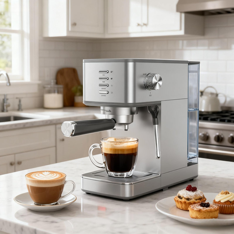 HAVATO 20-Bar Semi-Automatic Espresso Machine | One-Touch Espresso, Cappuccino & Hot Water | 1400Ml Removable Tank | Home & Commercial Use