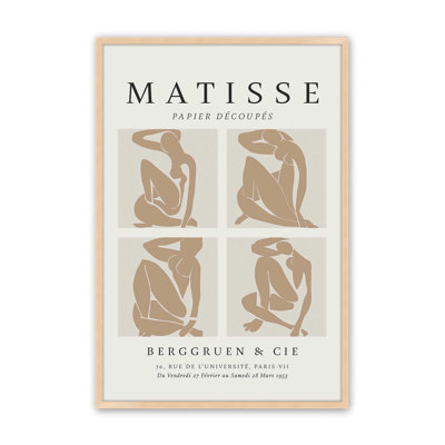 Nus Brun Matisse, reproduction d'art sur cadre